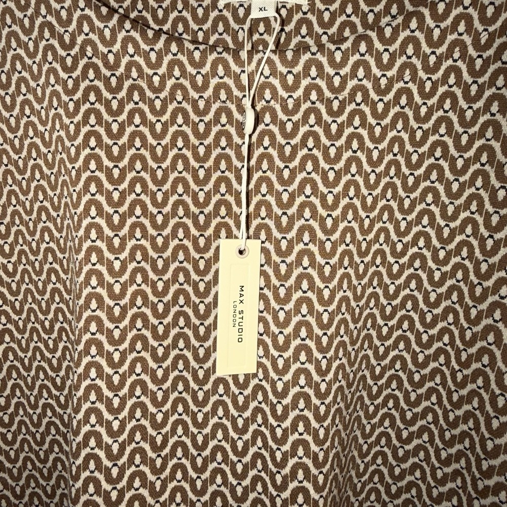 NWT Max Studio Women's Double Knit Short Sleeve Top Size XL Oversized Fit - Picture 4 of 9